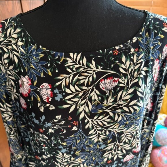 JJill Long Sleeve Floral Tunic Blouse Size Large - Picture 2 of 9